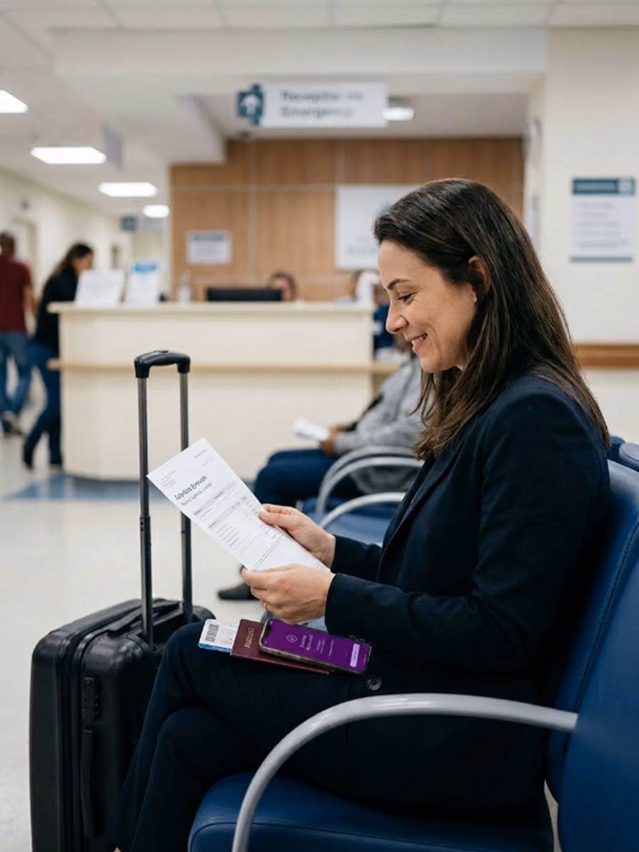 Casal no aeroporto